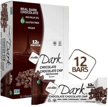 Nugo Dark Chocolate Chocolate Chip Bar 50g (1.76oz) (Box of 12)