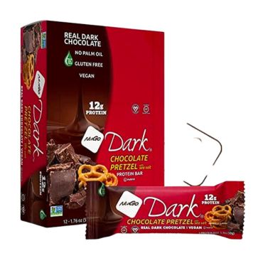 Nugo Dark Chocolate Pretzel Sea Salt Bar 50g (1.76oz) (Box of 12)