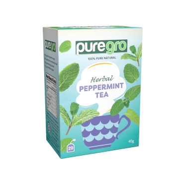 Puregro Peppermint Tea 40g (20 Tea Bags) (Box of 6)