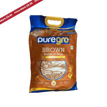 Puregro Brown Basmati Rice 5kg PMP £8.99