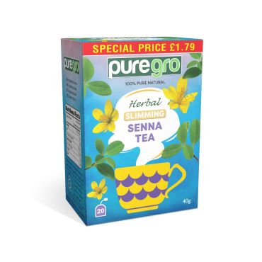 Puregro Slimming Senna Tea 40g PM £1.79 (20 Tea Bags) (Box of 6)