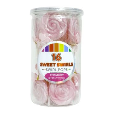 Sweet Swirls Pink Pops Tub 16ct 192g (6.77oz) (Box of 4)