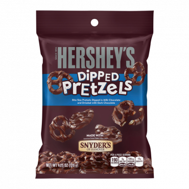 Hershey's Dark Chocolate Dipped Pretzels 120g (4.25oz) (Box of 12)