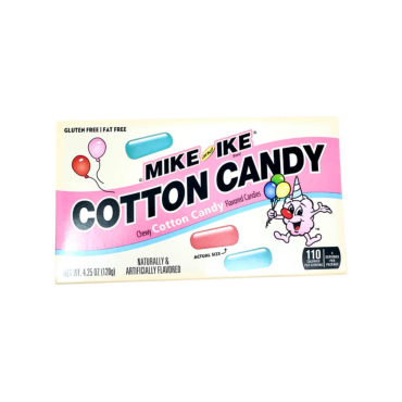 Mike & Ike Cotton Candy Theater Box 120g (4.25oz) (Box of 12)