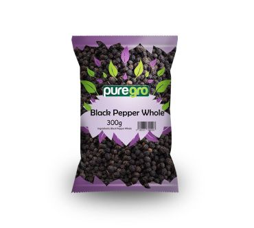 Puregro Black Pepper Whole PM £3.99 300g (Box of 10)