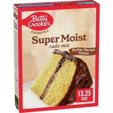 Betty Crocker Super Moist Butter Recipe Yellow Cake Mix 376g (13.25oz) (Box of 12)