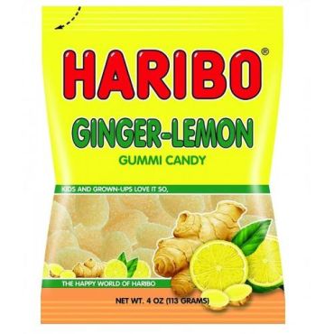 Haribo Ginger Lemon 113g (4oz) (Box of 12) BBE 31 JAN 2024