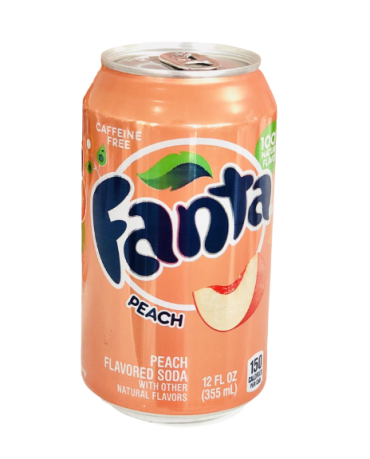 Fanta Peach Soda 355ml (12 fl.oz) (2 x 12 Case) (Box of 24)