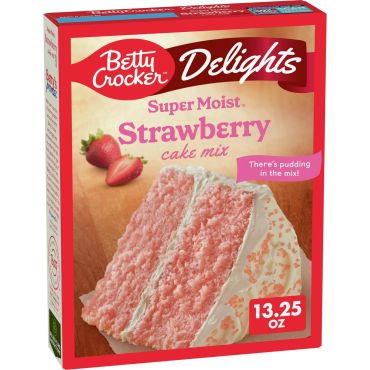 Betty Crocker Super Moist Strawberry Cake Mix 376g (13.25oz) (Box of 12)
