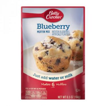 Betty Crocker Blueberry Muffin Mix 184g (6.5oz) (Box of 9)