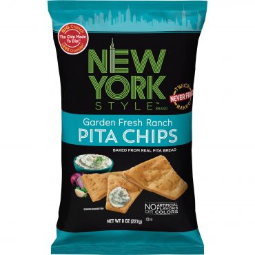 New York Style Garden Fresh Ranch Pita Chips 226g (8oz) (Box of 12)