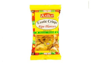 Asiko Plantain Crisps L/Salted 75g (Box of 24)