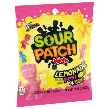 Sour Patch Kids Lemonade Peg Bag 102g (3.61oz) (Box of 12)