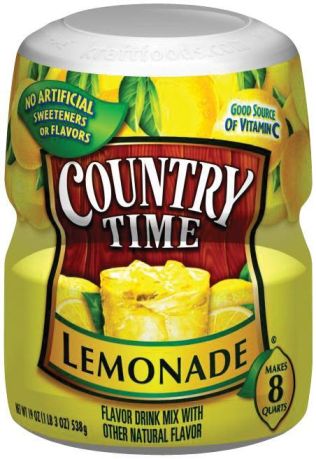 Country Time Lemonade Tub 538g (8 Quarts) (Box of 12)