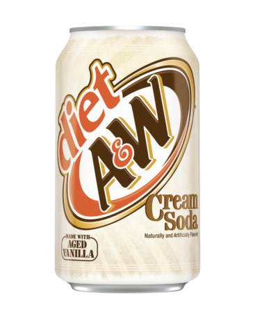 A&W Diet Cream Soda 355ml (12 fl.oz) (Box of 12)