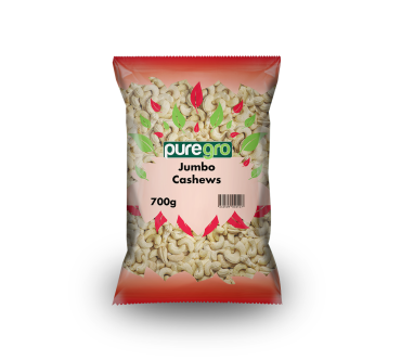Puregro Jumbo Cashews 700g (Box of 10)