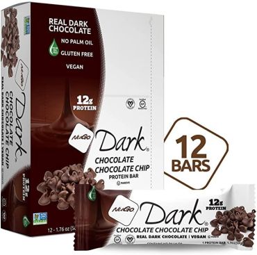 Nugo Dark Chocolate Chocolate Chip Bar 50g (1.76oz) (Box of 12)