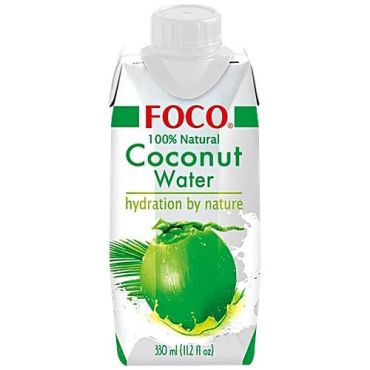 Foco Natural Coconut Water 330ml Tetra Pack (Box of 12)