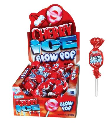 Charms Blow Pop Cherry Ice 18g (0.65oz) (Box of 48)
