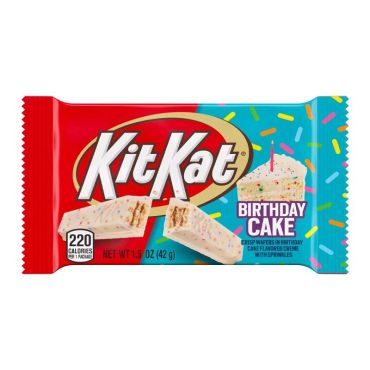 Kit Kat Birthday Cake White Cream with Sprinkles Bar 42g (1.5oz) (Box of 24)