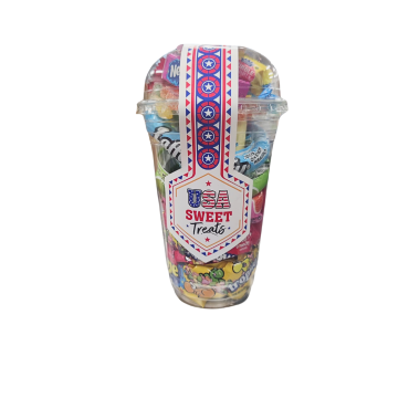 Picaboxx American Candy Assorted Large Cup - A Mix Off American Candy (Pack of 6)