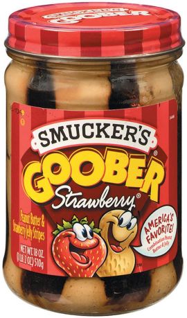 Smuckers Goober Peanut Butter & Strawberry Jelly 510g (18oz) (Box of 12) BBE 15 AUG 2024