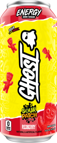 Ghost  Sour Patch Redberry Energy Drink 473ml (16 fl.oz) (Box of 12) BBE 31 MAR 2024