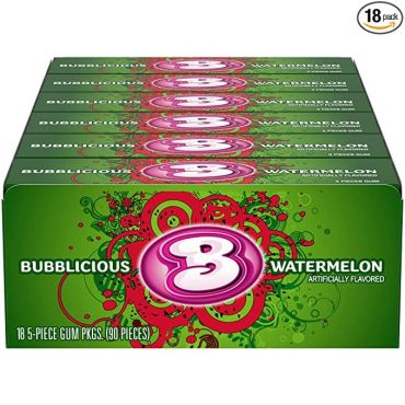 Bubblicious Watermelon 40g 5 Pieces (Box of 18)