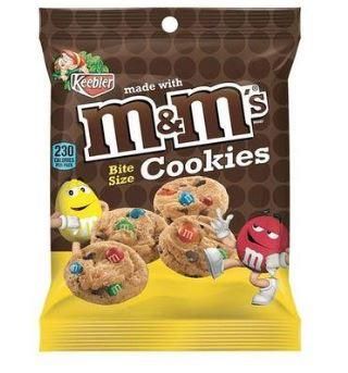 Keebler M&M's Bite Size Cookies 45g (1.6oz) (Box of 30) BBE 27 AUG 2024
