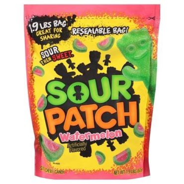 Sour Patch Kids Watermelon Soft & Chewy Candy 816g (1.8lbs) (Box of 4) BBE 25 APR 2024