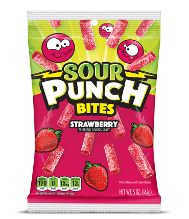 Sour Punch Strawberry Bites 141g (5oz) (Box of 12)