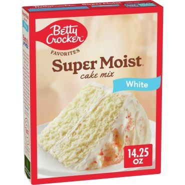 Betty Crocker Super Moist White Cake Mix 404g (14.25oz) (Box of 12)