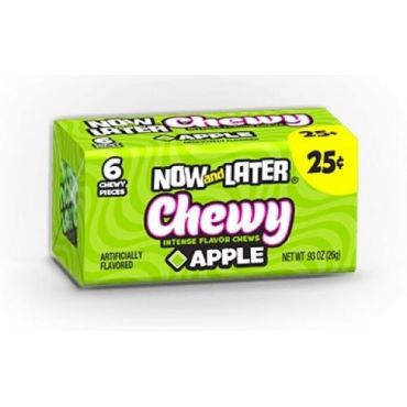 Now & Later Apple Chewy 26g (0.93oz) (Box of 24) BBE 31 DEC 2024