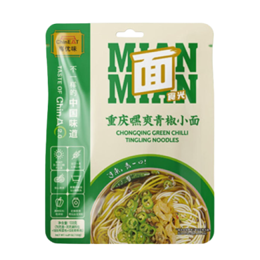 Chineat Chongqing Green Chilli Noodles 133g (Pack of 24)