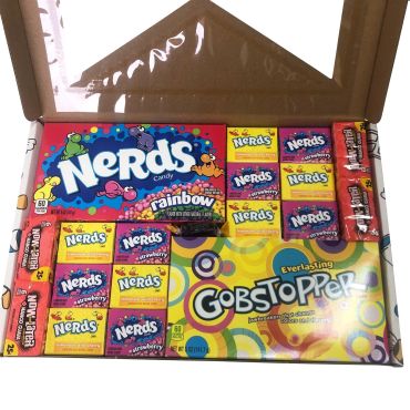 Picaboxx Large Gobstopper and Nerds American Candy Gift Box ★ 19 Products  (Box of 6)