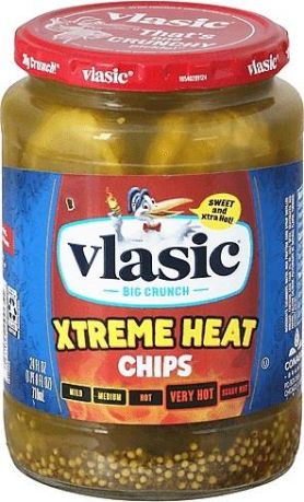 Vlasic Xtreme Heat Chips 710ml (24 fl.oz) (Box of 6) BBE 22 JAN 2024