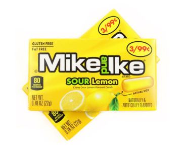 Mike & Ike Sour Lemon 22g (0.78oz) (Box of 24)