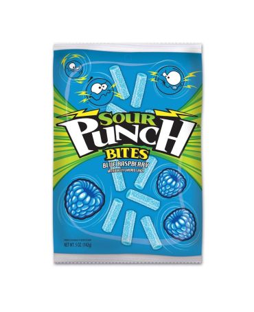 Sour Punch Blue Raspberry Bites 141g (5oz) (Box of 12)