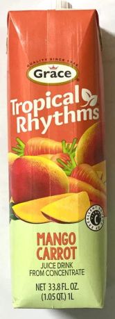 Grace Tropical Rhythms Mango Carrot 1Ltr Tetra Pack  (Box of 12)