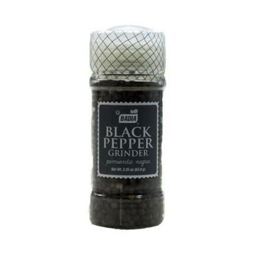Badia Black Pepper Whole Grinder 63.8g (2.25oz) (Box of 8)