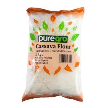 Puregro Cassava Flour 1kg PM £2.49 (Box of 6)