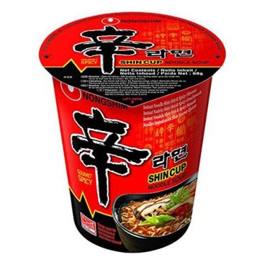 NONGSHIM Shin Ramyun Noodles Cup 68g (Pack of 12)