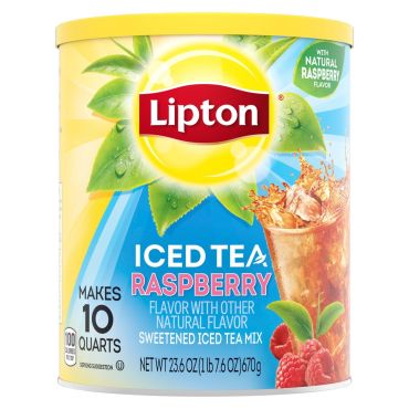 Lipton Iced Tea Raspberry Flavour 670g (23.6oz) (Box of 6) BBE 10 JAN 2024