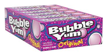 Bubble Yum Gum Original 39.6g (1.4oz) (Box of 18)
