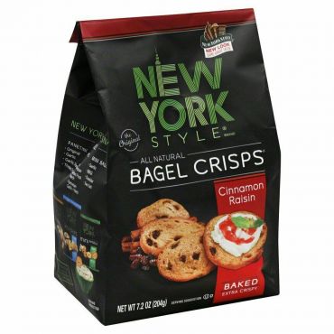 New York Style Cinnamon Raisin Bagel Crisps 204g (7.2oz) (Box of 12)