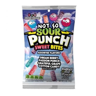 Sour Punch Not So Sour Bites Peg Bag 142g (5oz) (Box of 12)