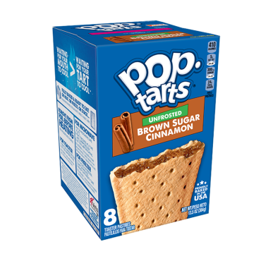 Pop Tarts Unfrosted Brown Sugar Cinnamon 384g (13.5oz) (8 Piece) (Box of 12)