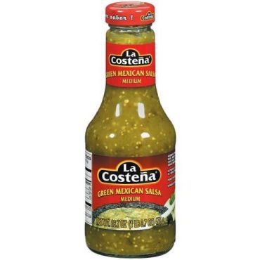 La Costena Green Mexican Salsa 475g (16.7oz) (Box of 12) BBE 13 FEB 2025