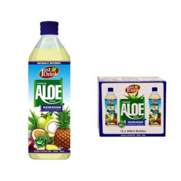 Just Drink Hawaiian Aloe 500ml (Case of 12) BBE 6 FEB 2025