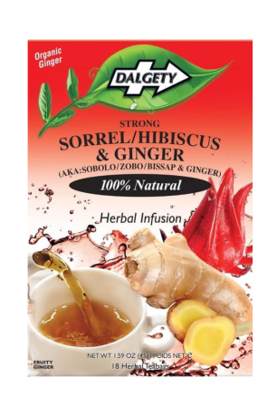 Dalgety Sorrel/Hibiscus & Ginger Tea 45g (18 Tea Bags) (Box of 6)